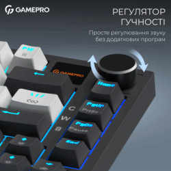 Клавіатура GamePro Asgard Valhalla Pro MK160B-D-Pro Rainy Switch Wireless/Bluetooth/USB UA Black (MK160B-D-Pro)