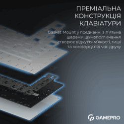 Клавіатура GamePro Asgard Valhalla Pro MK160B-D-Pro Rainy Switch Wireless/Bluetooth/USB UA Black (MK160B-D-Pro)
