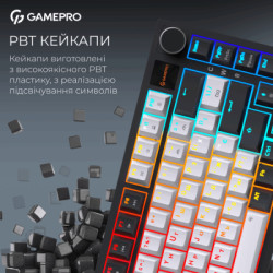 Клавіатура GamePro Asgard Valhalla Pro MK160B-D-Pro Rainy Switch Wireless/Bluetooth/USB UA Black (MK160B-D-Pro)