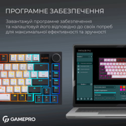 Клавіатура GamePro Asgard Valhalla Pro MK160B-D-Pro Rainy Switch Wireless/Bluetooth/USB UA Black (MK160B-D-Pro)