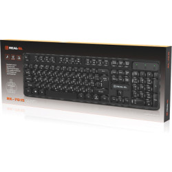 Клавіатура REAL-EL RK-7015 USB Black (EL123100049)
