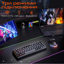 Клавіатура Meetion MK12 Bluetooth/USB Type-C Black (MT-MK12-A-RUA)