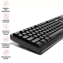 Клавіатура Hölmer K-02OF USB UA Black (K-02OF)