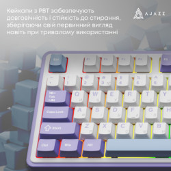 Клавіатура Ajazz AK980 V2 Gift Switch V2 Wireless/Bluetooth/USB UA White/Blue (AK980-V2-G-PWB)