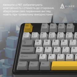 Клавіатура Ajazz AK980 MAX Magnetic Switch USB UA Black/Grey/Yellow (AK980-MAX-M-BGY)