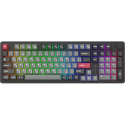 Клавіатура GamePro Asgard Drakkar Keychron Super Red Switch Wireless/Bluetooth/USB UA Black (MK305BK)
