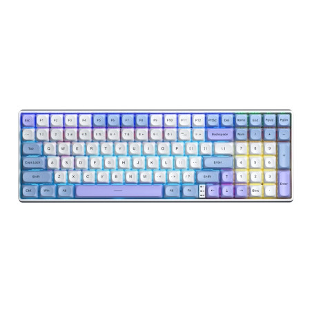 Клавіатура Aula S100pro RGB KRGD Red Switch Wireless/Bluetooth/Type-C UA White/Blue (6948391205762)