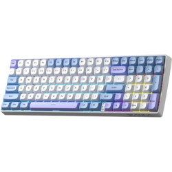 Клавіатура Aula S100pro RGB KRGD Red Switch Wireless/Bluetooth/Type-C UA White/Blue (6948391205762)