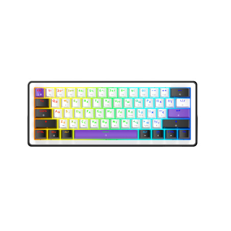 Клавіатура Hator Hellyberry HK60 Mechanical Linear RGB USB UA White/Violet (HK60)