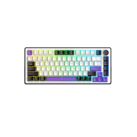 Клавіатура Hator Hellyberry HK75 Mechanical Linear RGB Wireless/Bluetooth/USB UA White/Violet (HK75_wireless)