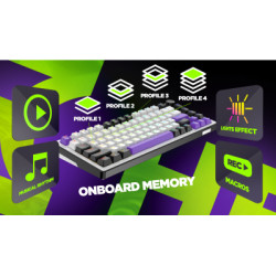 Клавіатура Hator Hellyberry HK75 Mechanical Linear RGB Wireless/Bluetooth/USB UA White/Violet (HK75_wireless)