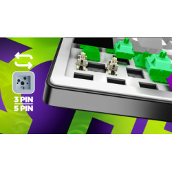 Клавіатура Hator Hellyberry HK75 Mechanical Linear RGB Wireless/Bluetooth/USB UA White/Violet (HK75_wireless)
