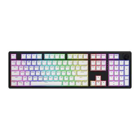 Клавіатура Hator Skyfall 100 Aurum Lemon RGB Wireless/Bluetooth/USB UA Black/White (HTK3100UA)