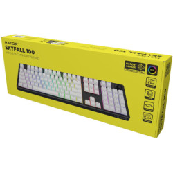 Клавіатура Hator Skyfall 100 Aurum Lemon RGB Wireless/Bluetooth/USB UA Black/White (HTK3100UA)