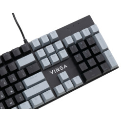 Клавіатура Vinga KBGM-090 LED Blue Switch USB Grey/Black (KBGM-090BL Grey/Black)