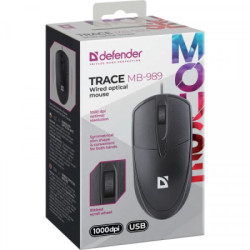 Мишка Defender Trace MB989 USB Black (52989)