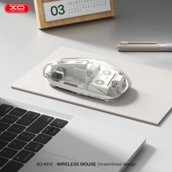 Мишка XO M12 Wireless Transparent/White (M12 White)