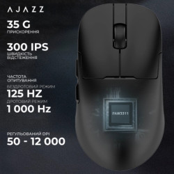 Мишка Ajazz AJ159P MC Wireless/Bluetooth/USB Charging Dock Black (AJ159P-MC-B)