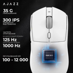 Мишка Ajazz AJ139 V2 MC Wireless/Bluetooth/USB White (AJ139-V2-MC-W)