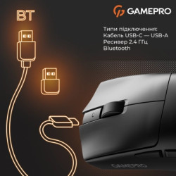 Мишка GamePro Genesis Wizard Wireless/Bluetooth/USB Black (GM160B)