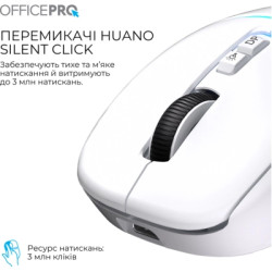 Мишка OfficePro M468W Wireless/Bluetooth White (M468W)