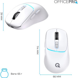 Мишка OfficePro M468W Wireless/Bluetooth White (M468W)