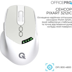 Мишка OfficePro M520W Wireless/Bluetooth White (M520W)