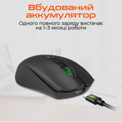 Мишка Meetion BTM002 Wireless/Bluetooth Black (MT-BTM002-A)