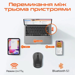 Мишка Meetion BTM185R Bluetooth/Wireless Black (MT-BTM185R-A)