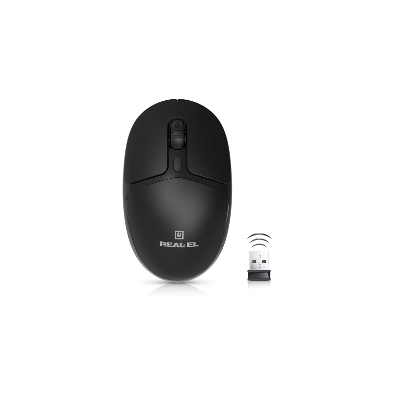 Мишка REAL-EL RM-335W Wireless Black (EL123200055)