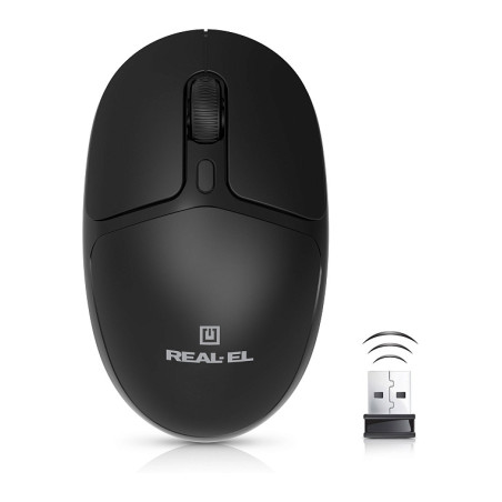 Мишка REAL-EL RM-335W Wireless Black (EL123200055)
