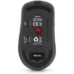Мишка REAL-EL RM-355W Wireless Black (EL123200054)