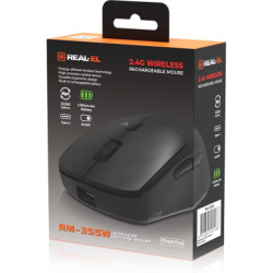 Мишка REAL-EL RM-355W Wireless Black (EL123200054)