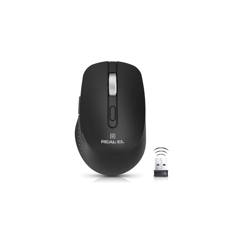Мишка REAL-EL RM-380W Wireless Black (EL123200057)