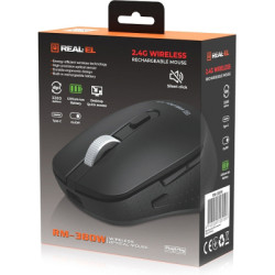 Мишка REAL-EL RM-380W Wireless Black (EL123200057)