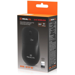Мишка REAL-EL RM-317W Wireless Black (EL123200052)