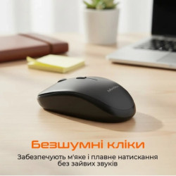 Мишка Meetion BTM100 Wireless/Bluetooth/USB Black (MT-BTM100-A)