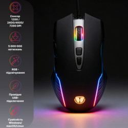 Мишка Hölmer M-03GS USB Black (M-03GS)