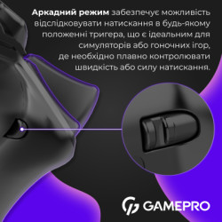 Геймпад GamePro GPS20B 2.4G/BT 5.1/USB (Switch/PC/PS/iOS/Android) RGB Black (GPS20B)