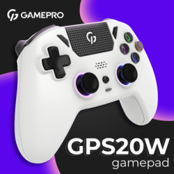 Геймпад GamePro GPS20W 2.4G/BT 5.1/USB (Switch/PC/PS/iOS/Android) RGB White (GPS20W)