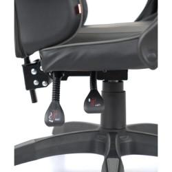 Крісло ігрове Аклас Бешкет ANF підліткове Чорний (PU-чорний/сірий) (00160338)