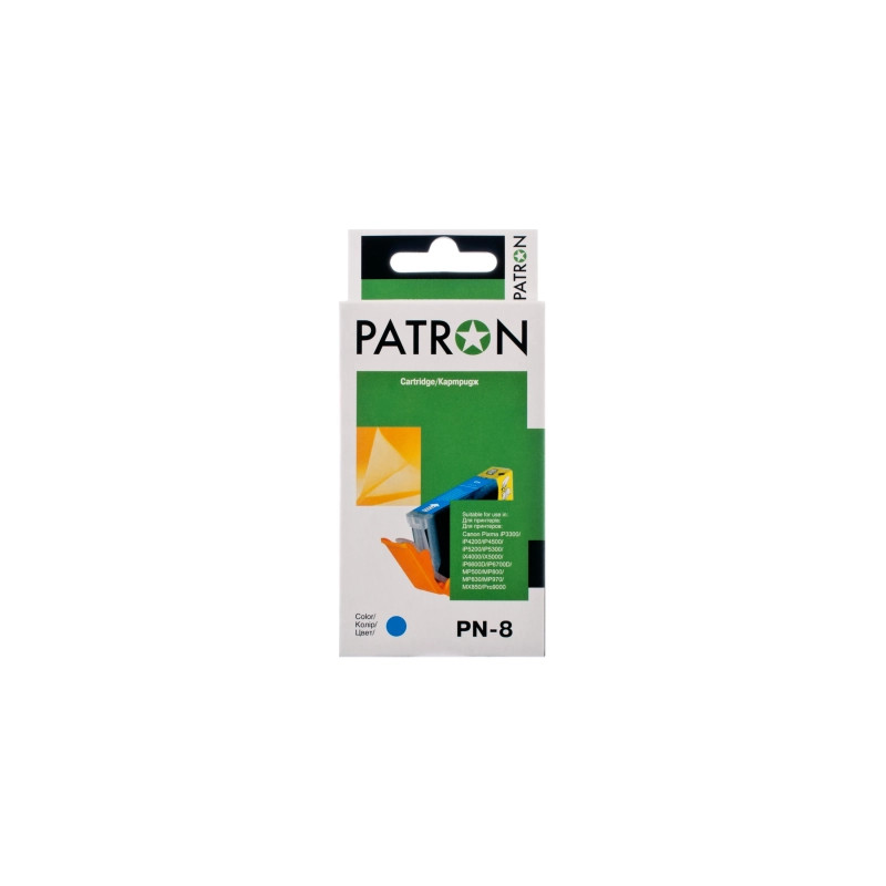 Картридж Patron CANON CLI-8C CYAN (№ PN-8C NEW) (CI-CAN-CLI-8-C1-PN)