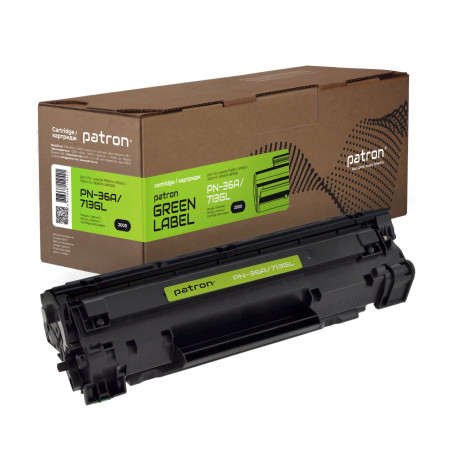 Картридж Patron HP LJ CB436A/CANON 713 GREEN Label (PN-36A/713GL)