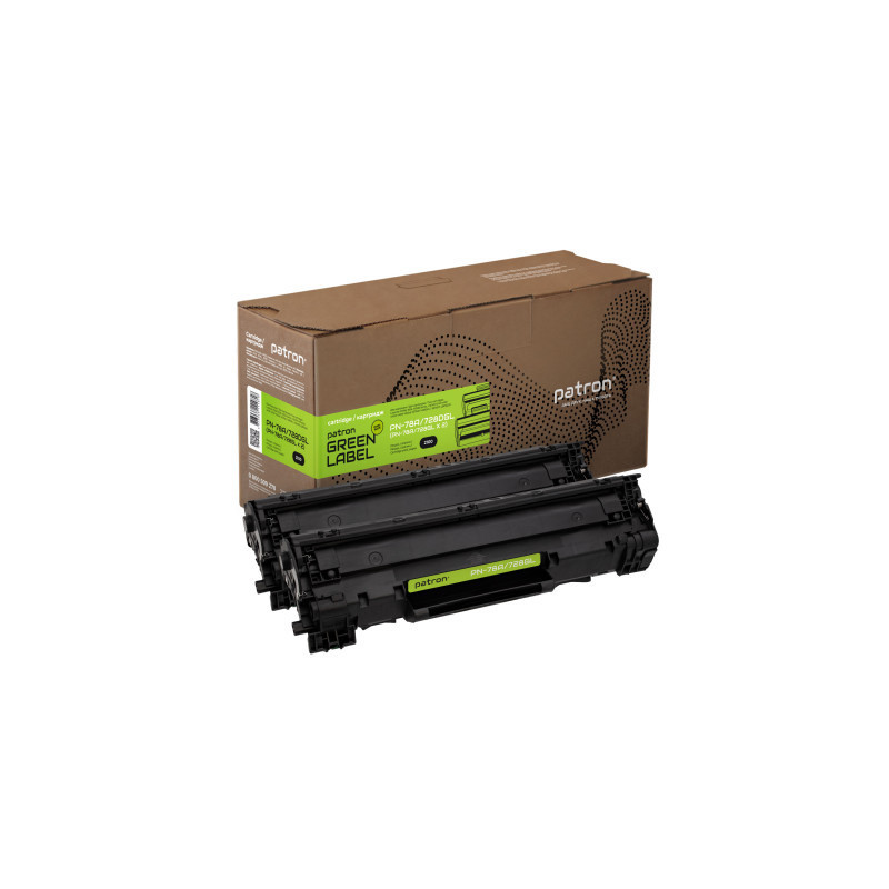 Картридж Patron HP LJ CE278A/CANON 728 GREEN Label (DUAL PACK) (PN-78A/728DGL)