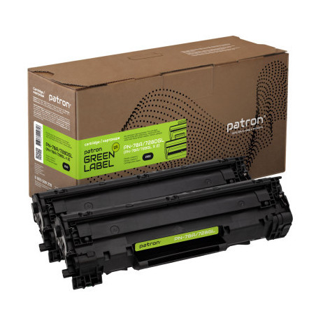 Картридж Patron HP LJ CE278A/CANON 728 GREEN Label (DUAL PACK) (PN-78A/728DGL)