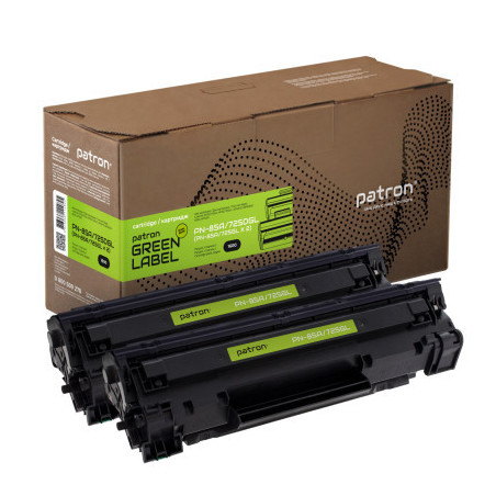 Картридж Patron HP LJ CE285A/CANON 725 GREEN Label (DUAL PACK) (PN-85A/725DGL)