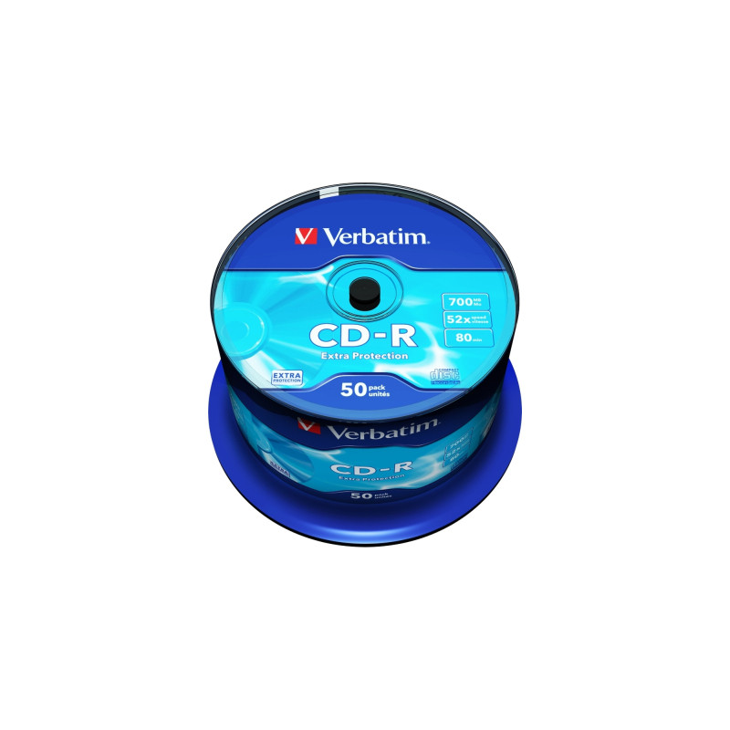 Диск CD Verbatim CD-R 700Mb 52x Cake box 50 Extra (43351)