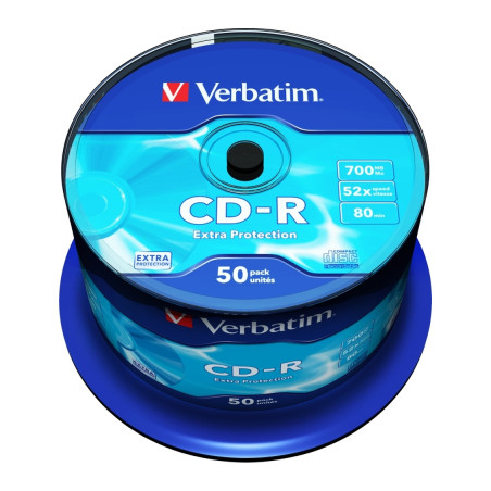 Диск CD Verbatim CD-R 700Mb 52x Cake box 50 Extra (43351)