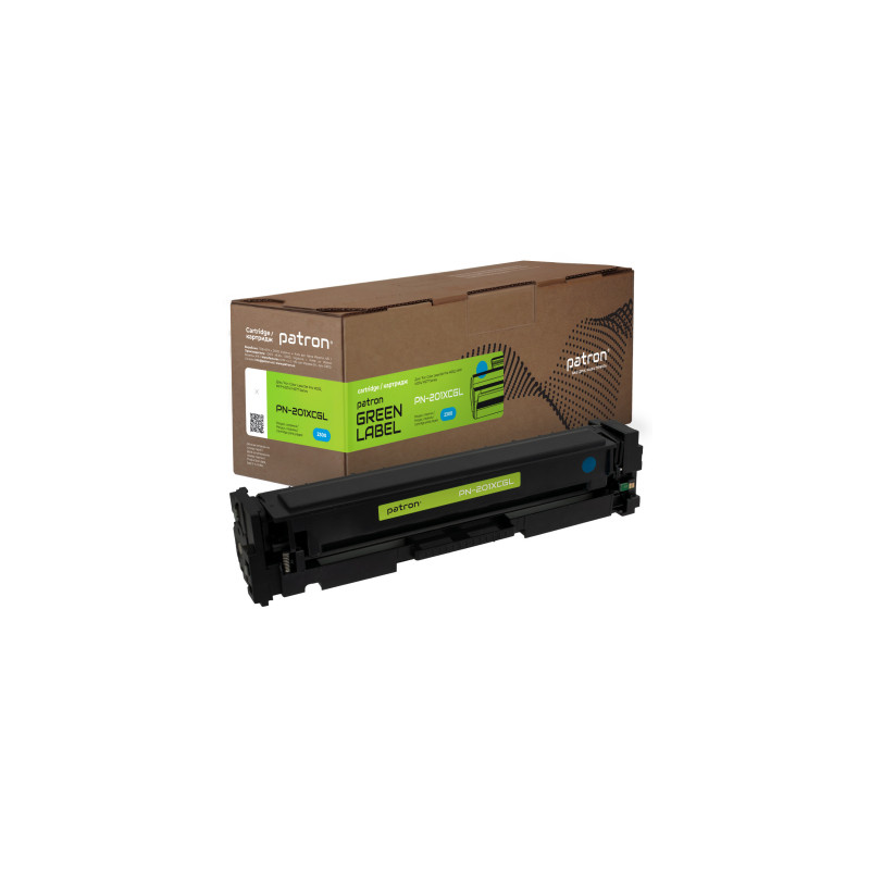 Картридж Patron HP CLJ CF401X для M252/M274/M277 Cyan, GREEN Label (PN-201XCGL)