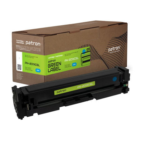 Картридж Patron HP CLJ CF401X для M252/M274/M277 Cyan, GREEN Label (PN-201XCGL)
